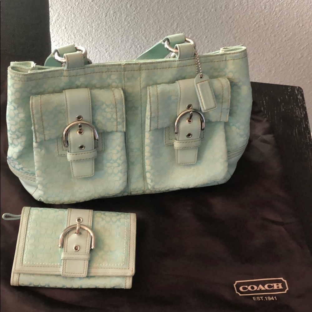 Coach Turquoise vintage bag